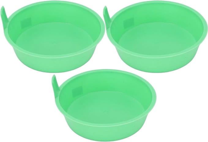 Voerpan Pluimvee - Voerbak Kip Eend - Dieren Voeden - Verdikt PP Plastic - 4 Liter Capaciteit - Groen