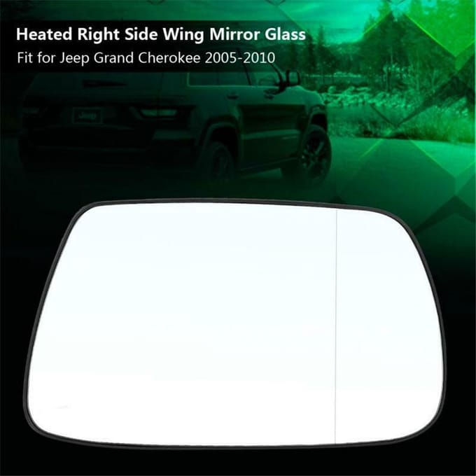 Verre de rétroviseur droit chauffant électrique pour 05-10 Jeep Grand Cherokee 5142874Aa gray