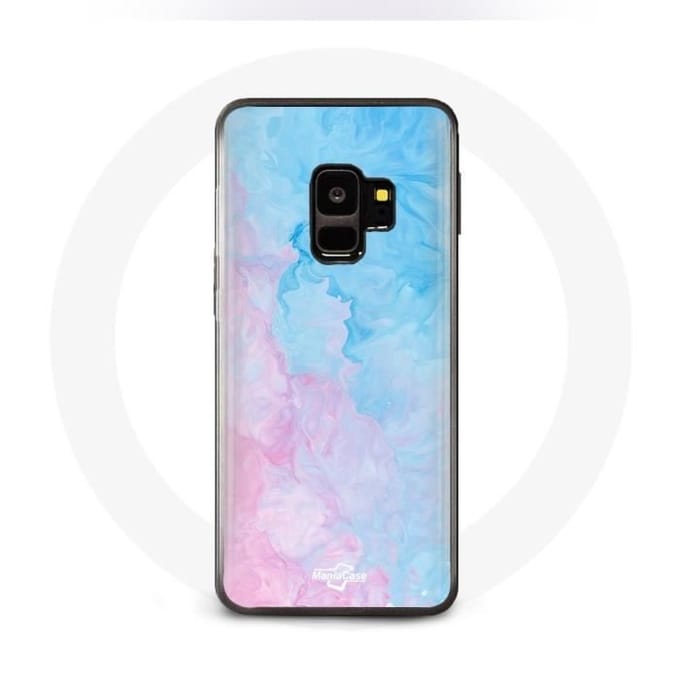 Coque pour Samsung Galaxy S9 plus Fond bleu rose