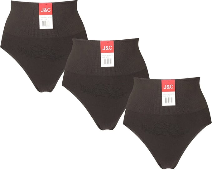 3-pack Dames correctie slip W735 van J&C Bruin - maat S/M