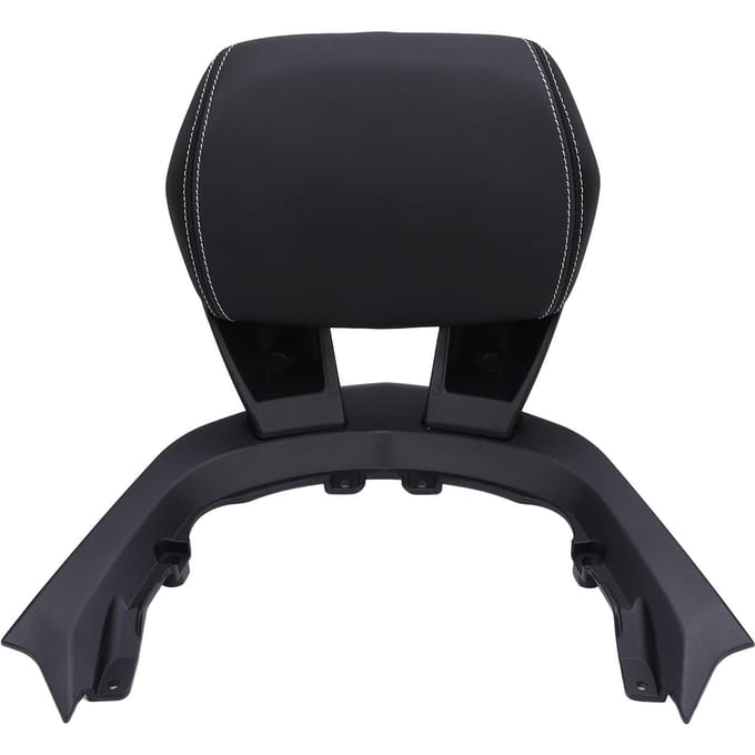 Coussin de dossier de siège arrière en cuir PU pour passager de moto avec support pour Xmax300 black