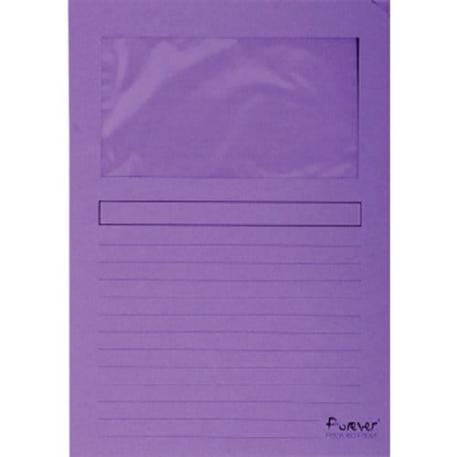 Exacompta FOREVER® Pak van 100 venstermappen 120g/m2 - 22x31cm voor A4 - Lila - 50101E