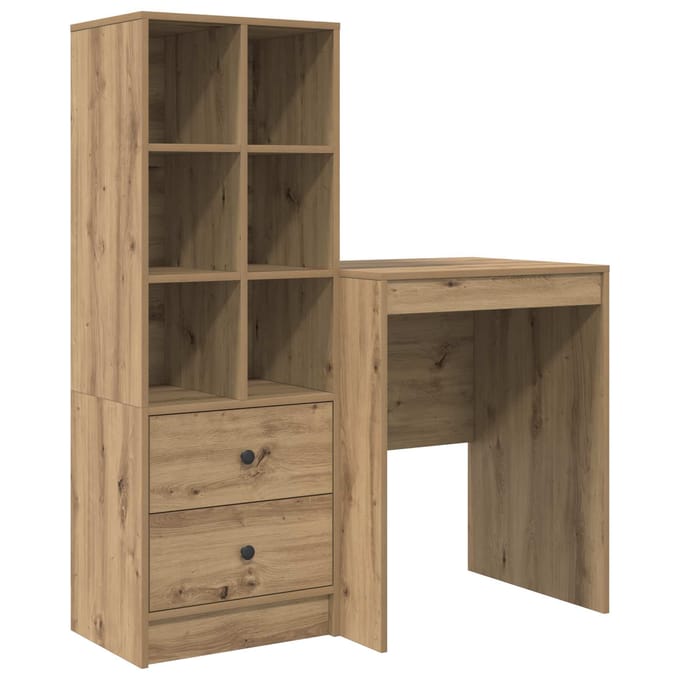 vidaXL - Bureau - Artisan - Eiken - 105,5 - x - 50 - x - 127 - cm - 2 - st