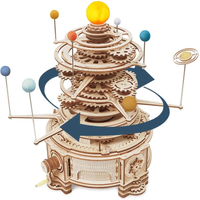 Robotime Mechanical Orrery ST001 - Houten modelbouwpakket