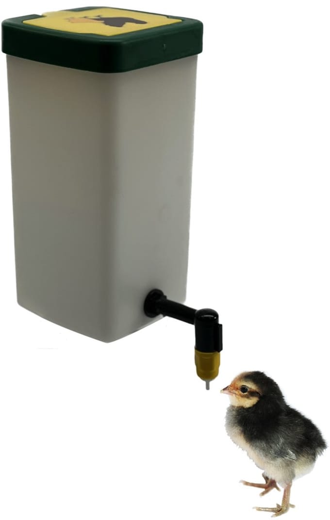 kuiken drinkfles met klepdeksel 1 l naturel incl.beugel