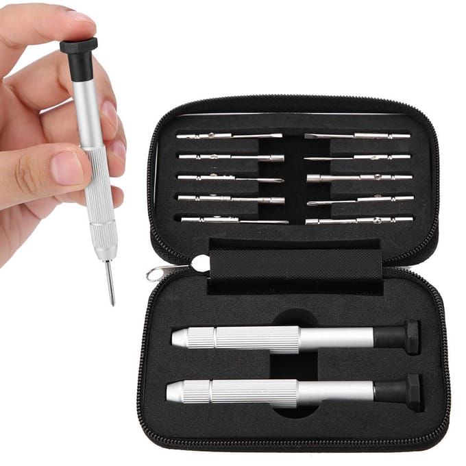 Professionele Gereedschapsset Bril Horloge Telefoon Precisie Schroevendraaier Reparatie Set white