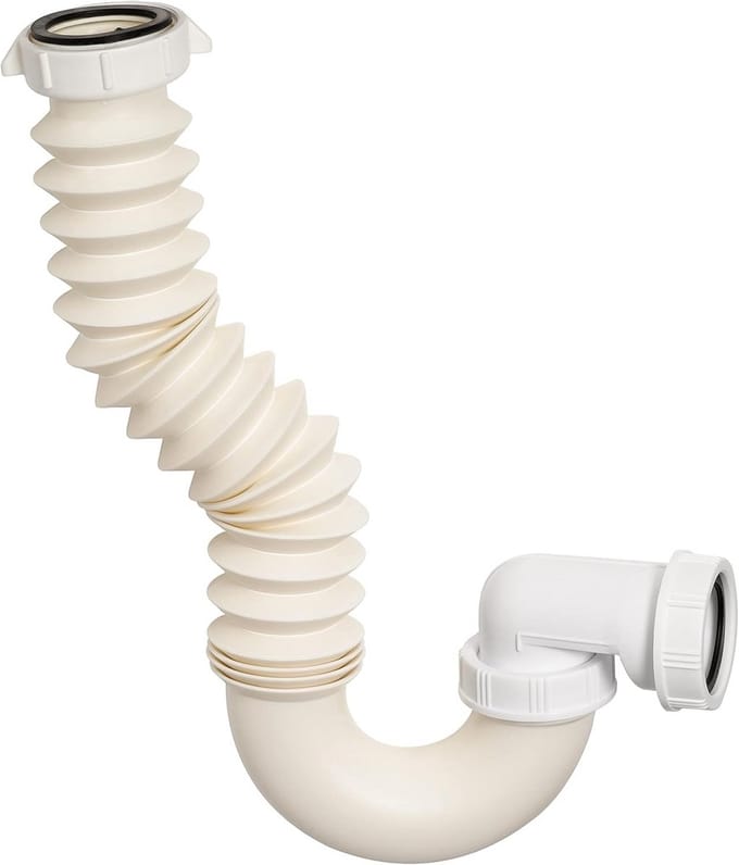 Spoelbak Aansluiting Uitschuifbaar Wit