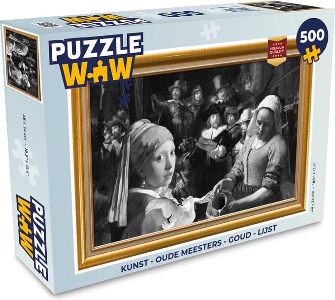 Puzzel Kunst - Oude meesters - Goud - Lijst - Legpuzzel - Puzzel 500 stukjes