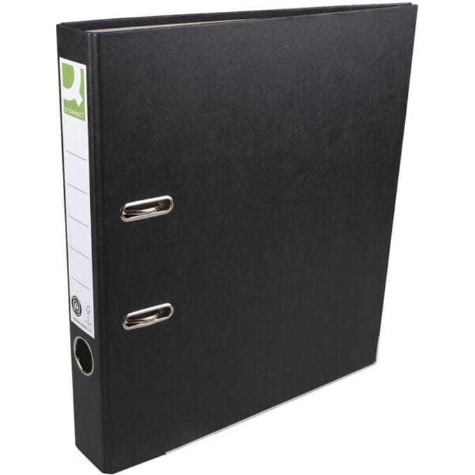 Q-CONNECT ordner, voor ft A4, uit Recycolor papier, rug van 5 cm, zwart