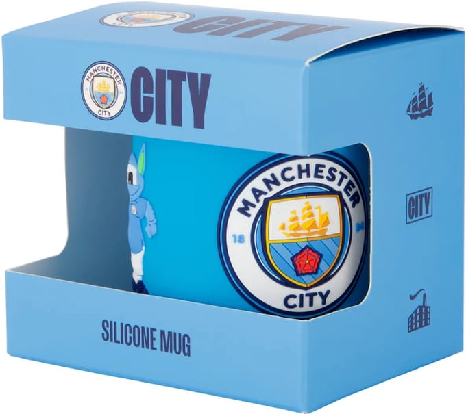 Man City Jr Mcfc Fw mascotte plastic mok blauw - UNI