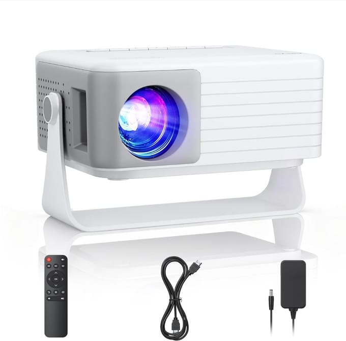 AHD® Mini beamers - Projector - Mini beamer - Wit - 13cm x 10cm x 9cm