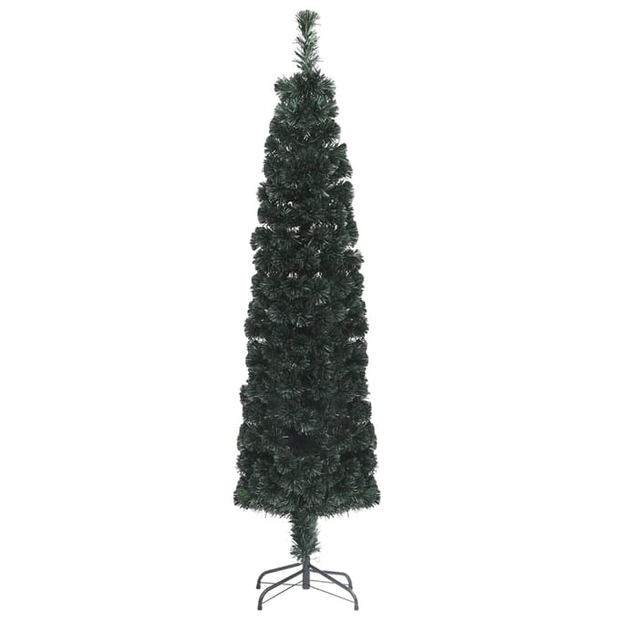 vidaXL - Kunstkerstboom - met - standaard - smal - 120 - cm - glasvezel
