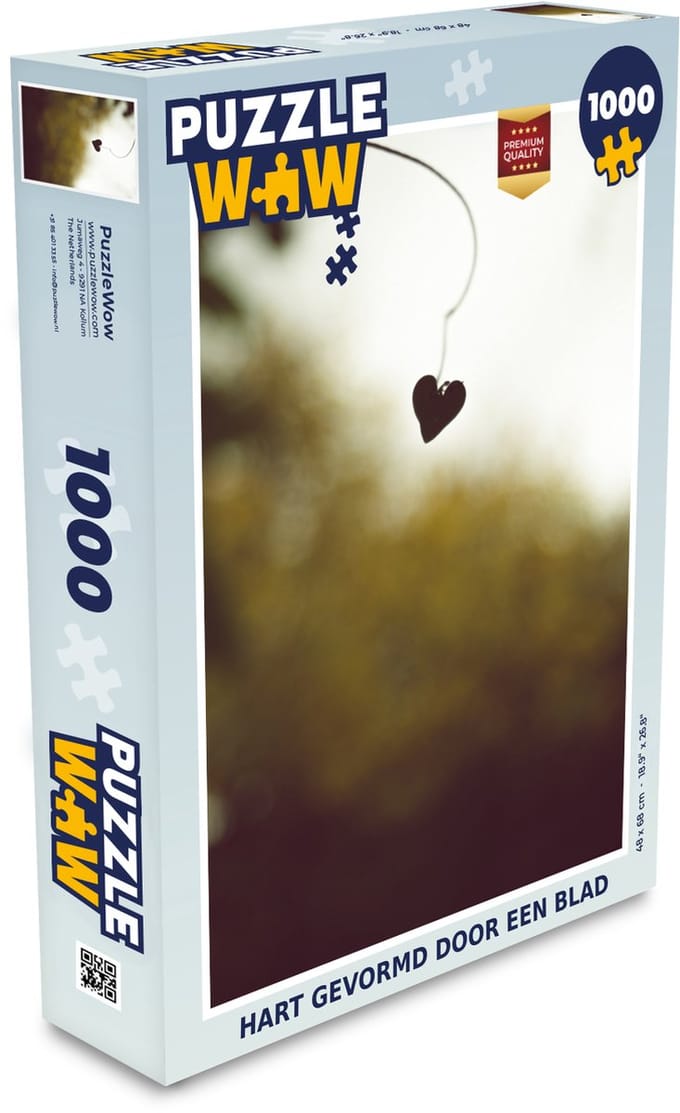Puzzel Hartje - Bladeren - Herfst - Legpuzzel - Puzzel 1000 stukjes volwassenen