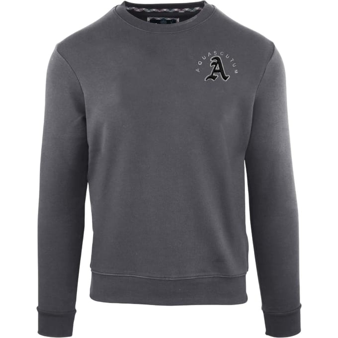 Aquascutum Heren Sweatshirt Ronde Hals (Antraciet)