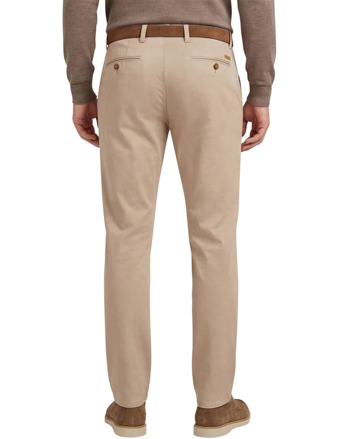 Gardeur pantalon flatfront effen beige