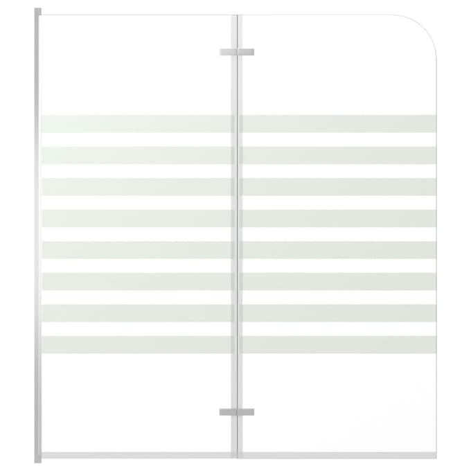vidaXL - Badwand - gestreept - 120x140 - cm - gehard - glas