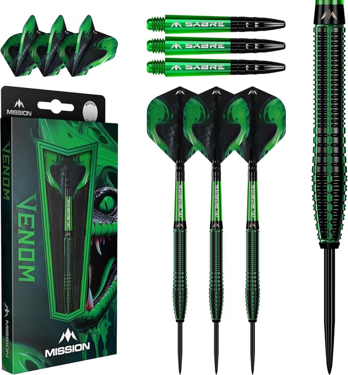 Professionele Dartpijlen 90% Tungsten Zwart Groen