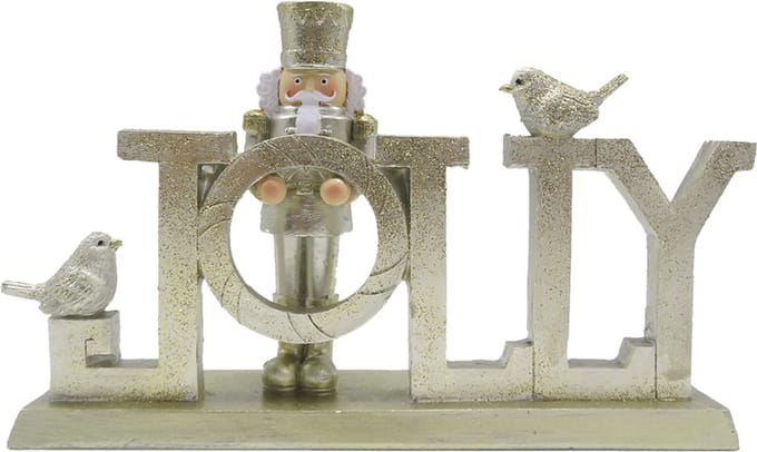 Clayre & Eef Beeld Notenkraker 18 cm Goudkleurig Kunststof