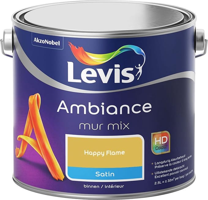 Levis - Ambiance Mur Satin Mix - Happy Flame - Mengverf - 2,5 L