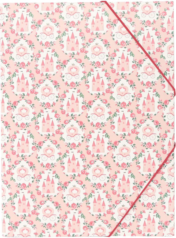 Kangaro elastomap B'LOG PRINCESS - formaat A4 folio - met elastiek en 3 flappen
