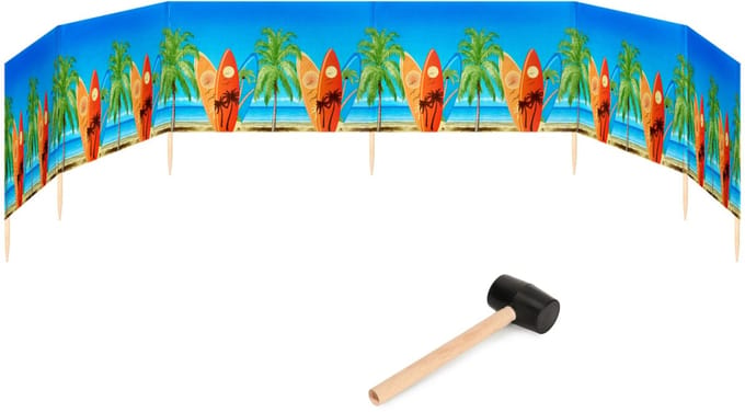 Garronda Strand Windscherm Met Stokken - Windscherm Strand – Windscherm – Rubberen hamer – GD-EX-Wb-8m