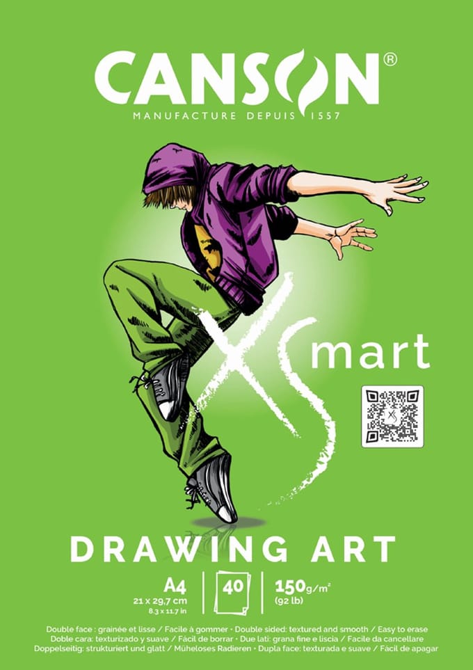 CANSON tekenblok XS-MART DRAWING ART, A4 formaat