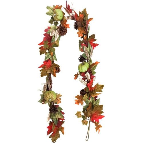 Daisy Darcy 6 ft Herfst Pompoen Slinger Natuurlijk Materiaal: Dennenappel