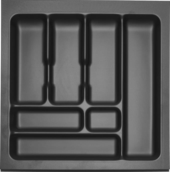 Culinorm Storex Bestekbak – 49x49 cm – Carbon Black – Inkortbaar – 7 vakken