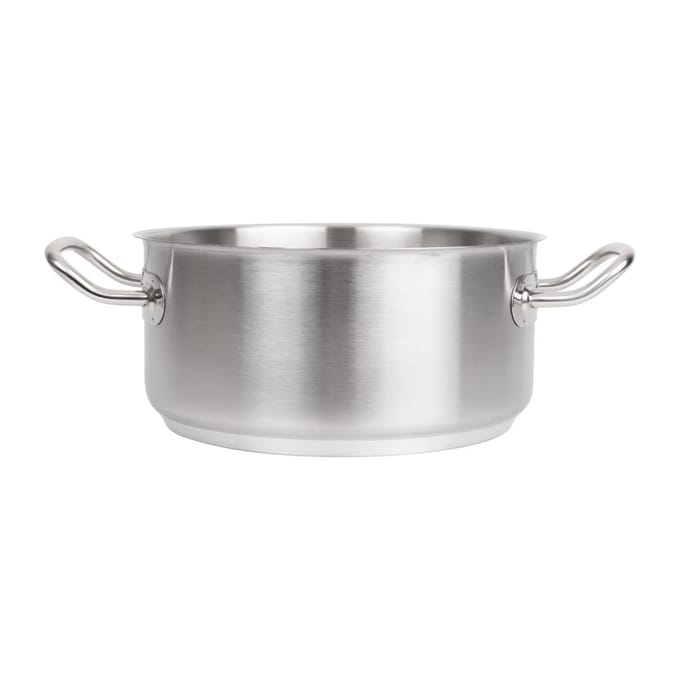 RVS Kookpan Laag Model - 4,5 Liter - Vogue T149 - Horeca & Professioneel