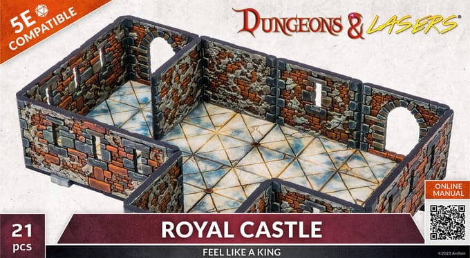 Dungeons and Lasers - ROYAL CASTLE - RPG Terrein - Roleplaying Games - Geschikt voor DND 5E