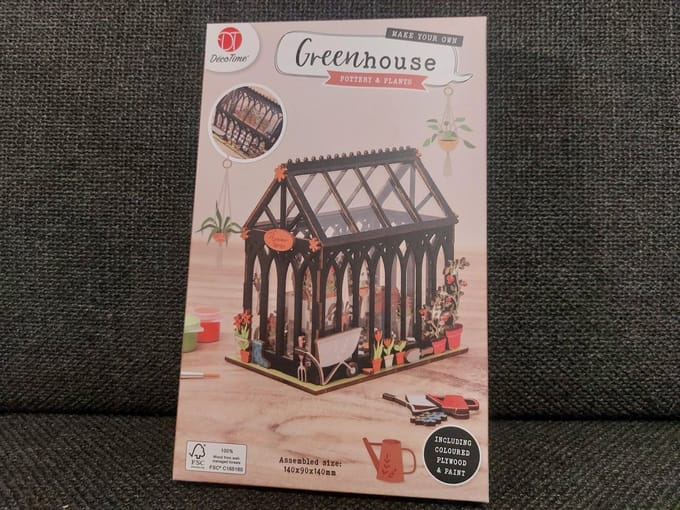 Houten Knutselset | Maak je eigen Greenhouse - Pottery & Plants | Inclusief verf