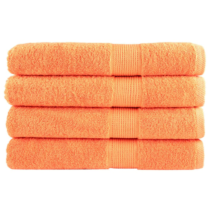 vidaXL - Handdoeken - SOLUND - 4 - st - 600 - g/m² - 100x200 - cm - oranje
