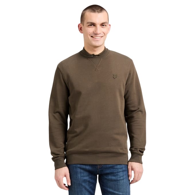 Lyle &amp; Scott Tonal Eagle Form Groene Ronde Hals Trui