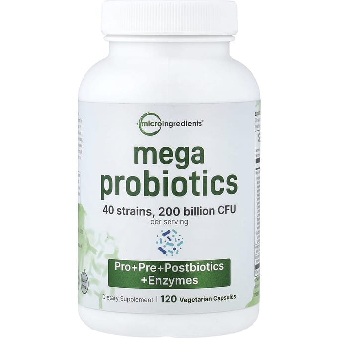 Micro Ingredients, Mega Probiotic, 120 Veggie Capsules