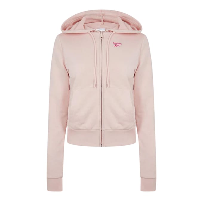 Reebok Dames/Dames French Terry Regular Full Zip Hoodie (Lichtroze)