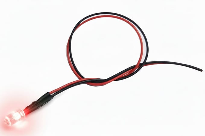 2x Mini LED indicatielampje - KNIPPEREND - 5mm - 3-12V - Rood