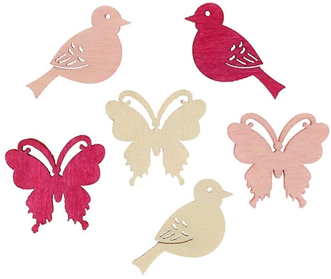 Mini lentestrooidecoratie 2cm roze assorti 144 st, 144 Stück