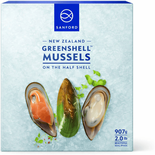 Half Shell Mussels Nieuw-Zeelandse mosselen MEDIUM 800 g (30/45)