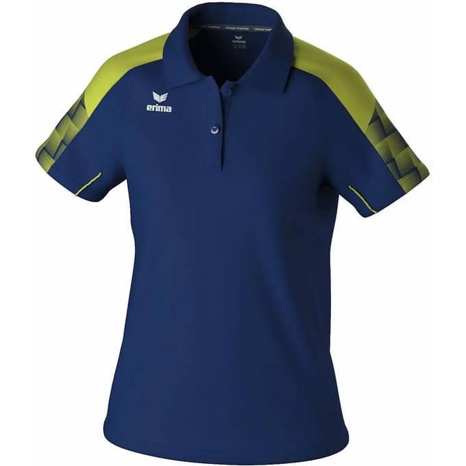 Erima Evo Star Polo Dames - Marine / Geel | Maat: 40
