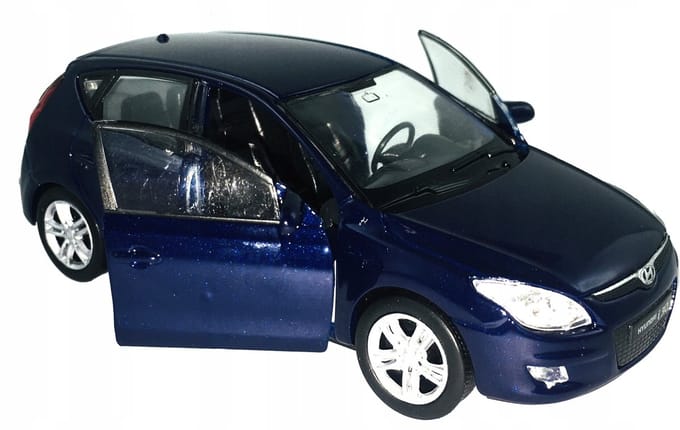 Welly Hyundai i30 Modelauto Metaal 1:34 Donkerblauw