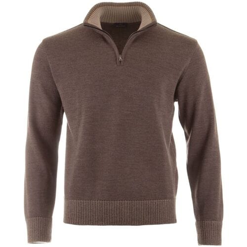 Paul & Shark Trui Shark Tag Soft Cool Touch Wool Half Zip Falcon / male