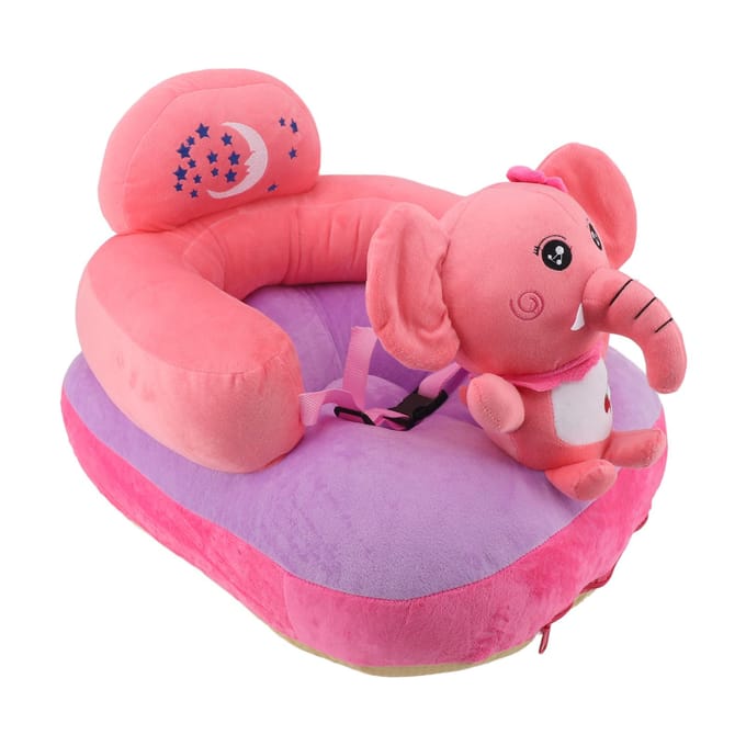 Siège de soutien pour bébé en peluche, réglable et stable, pour apprendre à s'asseoir à la maison pink