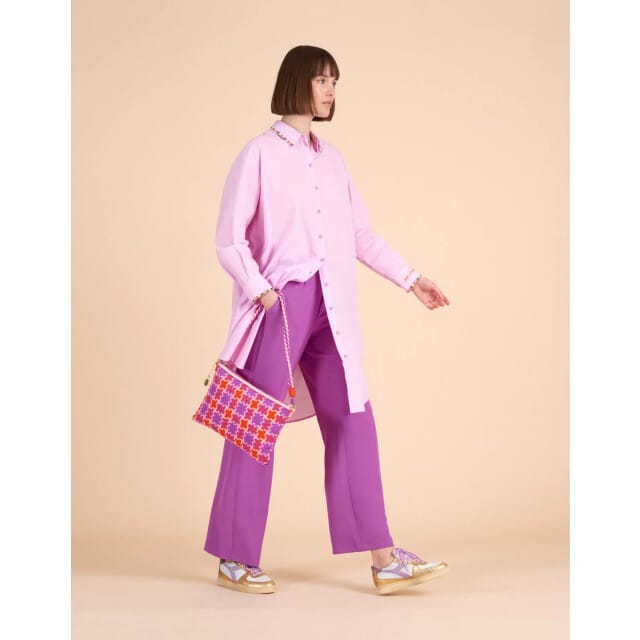 Oilily Dighton Poplin Jurk- maat36 Violet