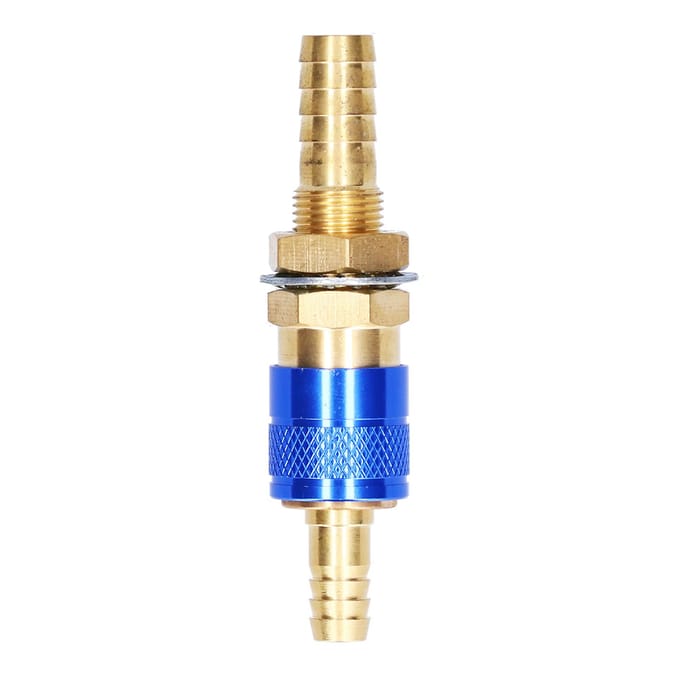 Snelkoppeling Fitting Slang Messing Aansluiting voor TIG Lasbrander Lasapparatuur M10Blauw blauw