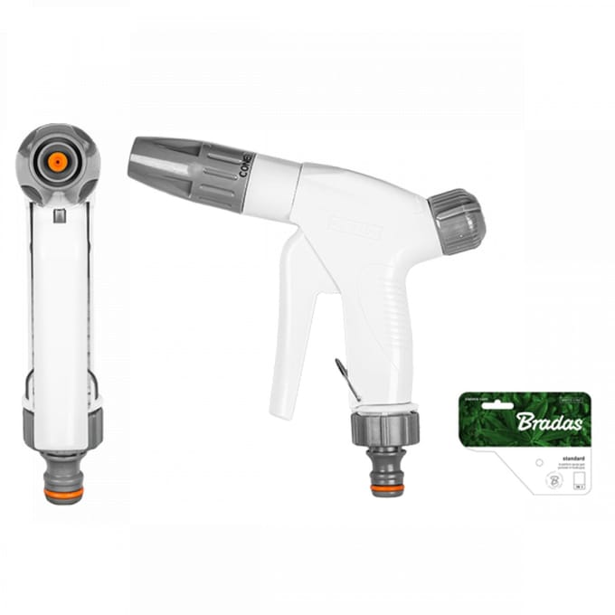 Bradas WHITE LINE Spuitpistool - Verstelbaar - 2 Sproeipatronen - Tuinspuit met Waterregeling - ABS Kunststof