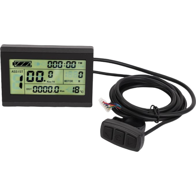 Elektrische Scooter LCD Display Scherm SM Connector Elektrische Scooter Bedieningspaneel met USB black