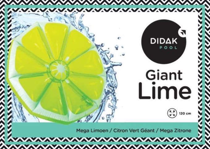 Didak Pool Luchtmatras Mega Limoen - Luchtbed - 120x10 cm - Opblaasbaar