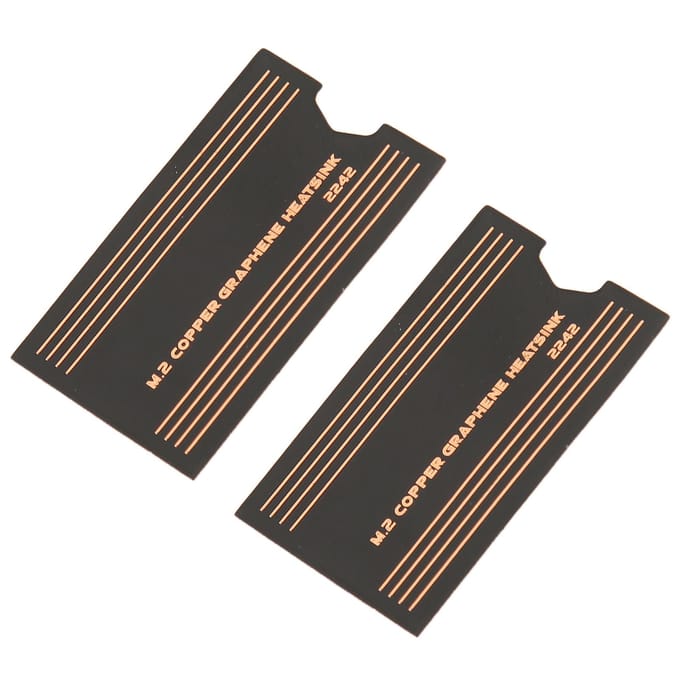 2 Stuks 2242 SSD Thermische Pad 0,15 mm Messing Grafeen Snelle Geleiding M.2 2242 SSD Heatsink voor Laptop beige