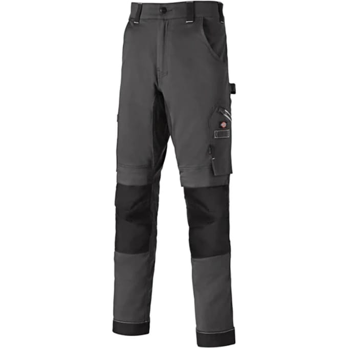 Dickies Universele Flex Kniestuk Heren Grijs/Zwarte Broek