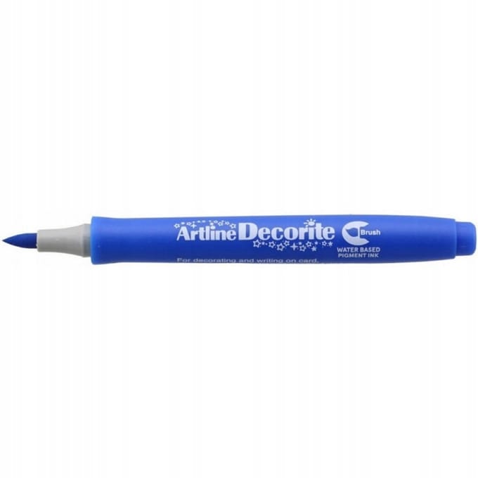 Artline Decorite Brush Marker - Permanente Blauwe Stift